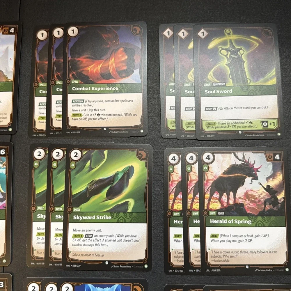 Riftbound Green Playset Lot 48 Cards Total Calm Rune UNL & SFD